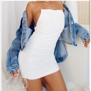 12TH TRIBE white mini dress